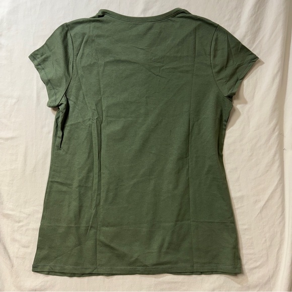 NWT Olive Green tShirt Womens 3X Loose Fit Casual Top Classic Basic Short Sleeve - Picture 6 of 8